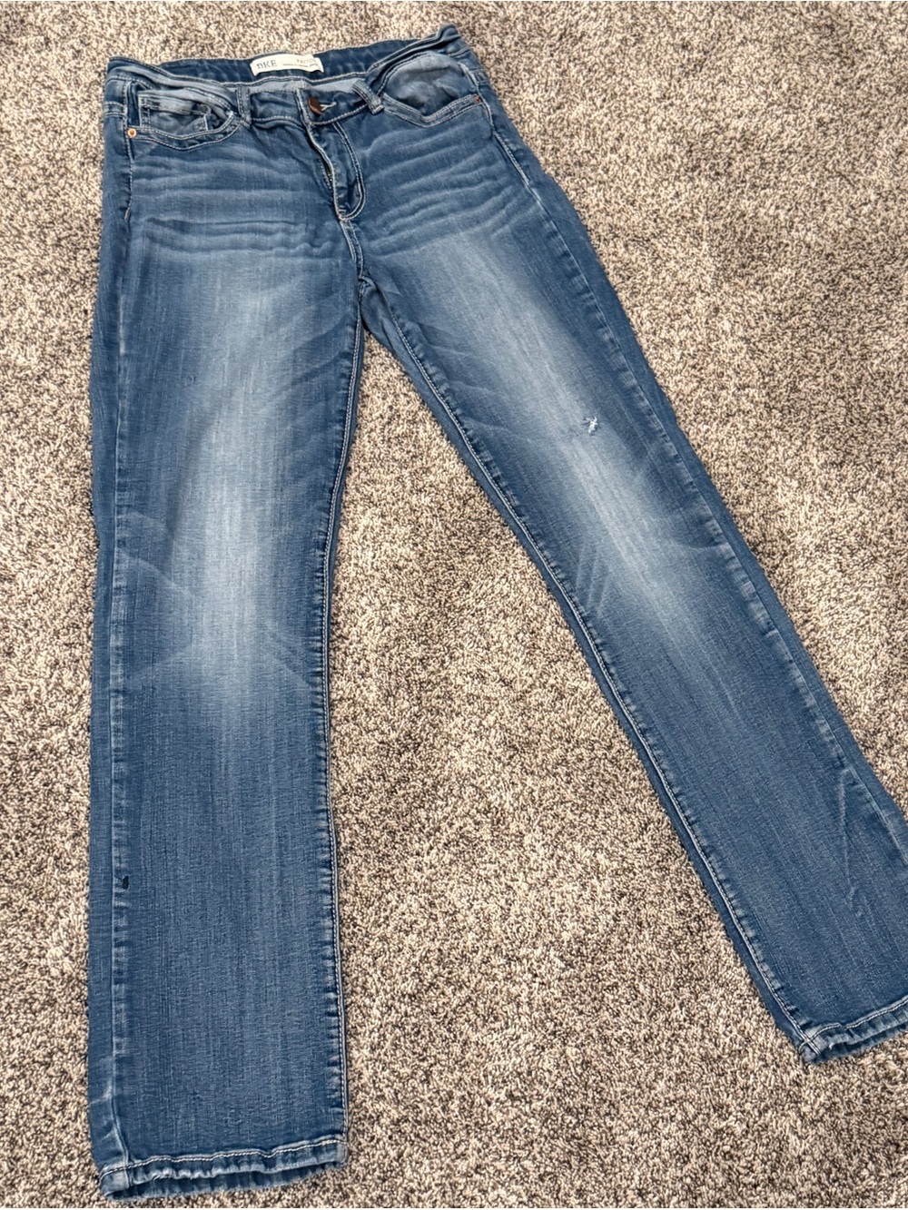 BKE Women's Medium Blue Straight-Leg Jeans